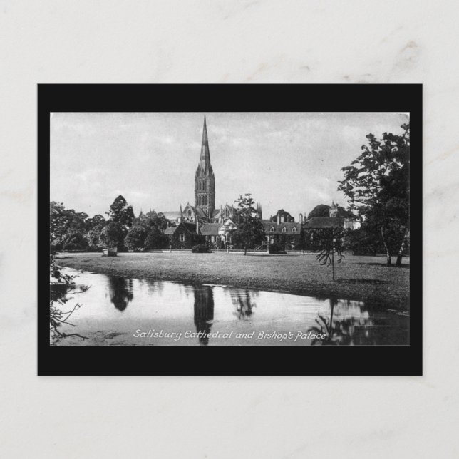 Old Postcard - Salisbury Cathedral (Front)