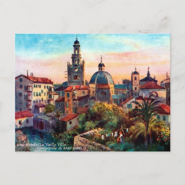 Old Postcard - San Remo, Italy (Front)