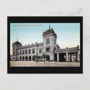 Old Postcard - Savannah Union Station
