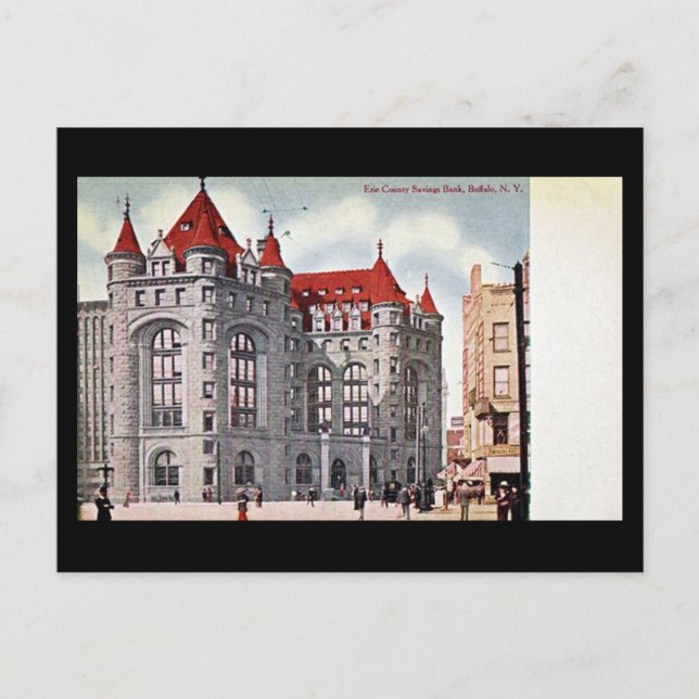 Old Postcard - Savings Bank, Buffalo, NY (Front)