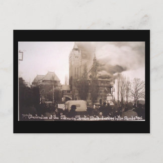 Old Postcard - Shakespeare Memorial Theatre Fire,