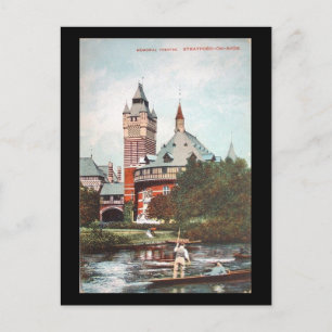 Old Postcard, Shakespeare Memorial Theatre, Stratf Postcard