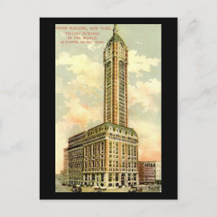 Old Postcard - Singer Building, New York City