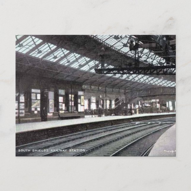 Old Postcard - South Shields Railway Station (Front)