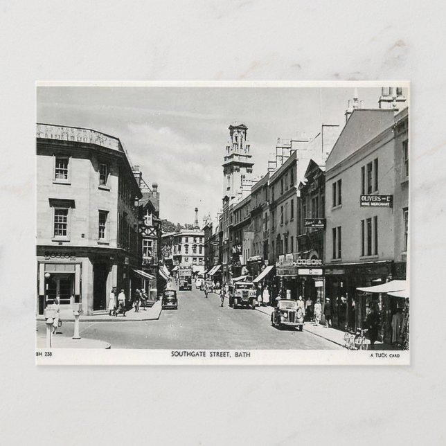 Old Postcard - Southgate Street, Bath, Spmerset (Front)