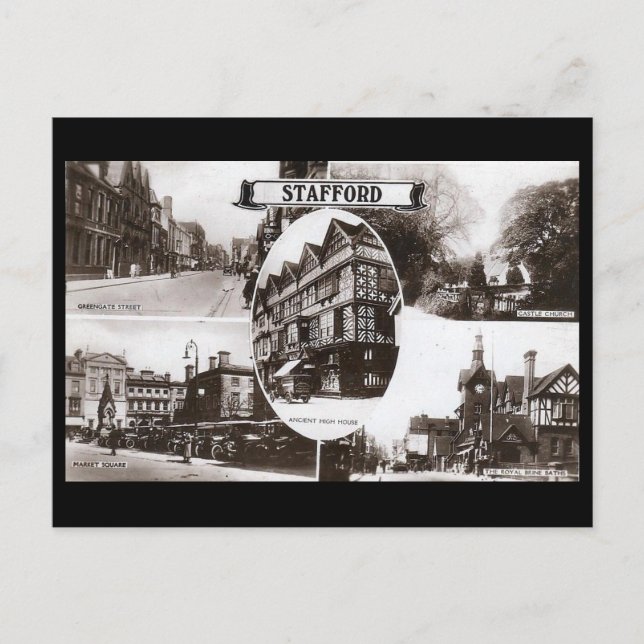 Old Postcard - Stafford, England (Front)