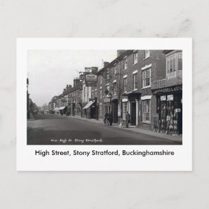 Old Postcard, Stony Stratford High Street Postcard