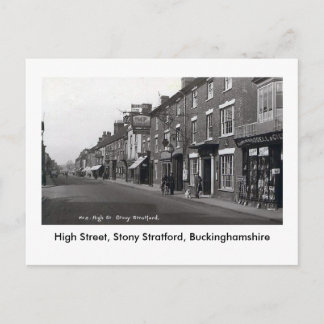 Old Postcard, Stony Stratford High Street Postcard