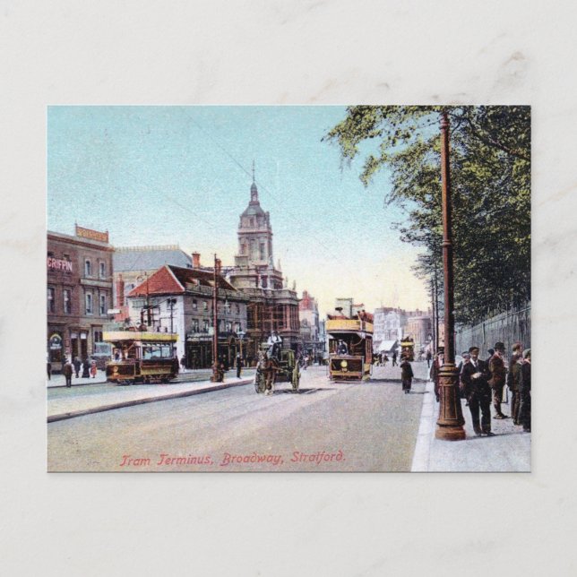 Old Postcard - Stratford, London (Front)