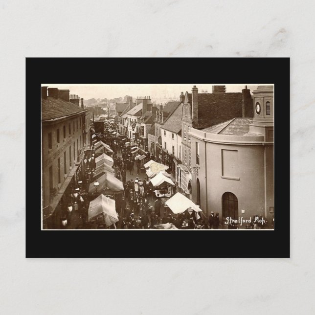 Old Postcard, Stratford-upon-Avon Mop Postcard (Front)