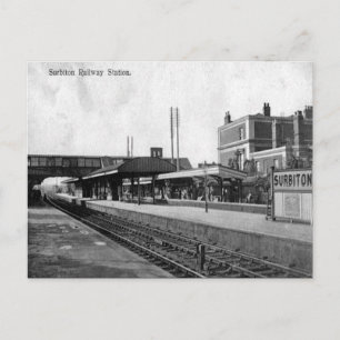 Old Postcard - Surbiton Railway Station