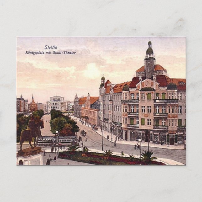 Old Postcard - Szczecin, Poland (Front)