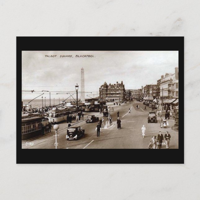 Old Postcard, Talbot Square, Blackpool Postcard (Front)