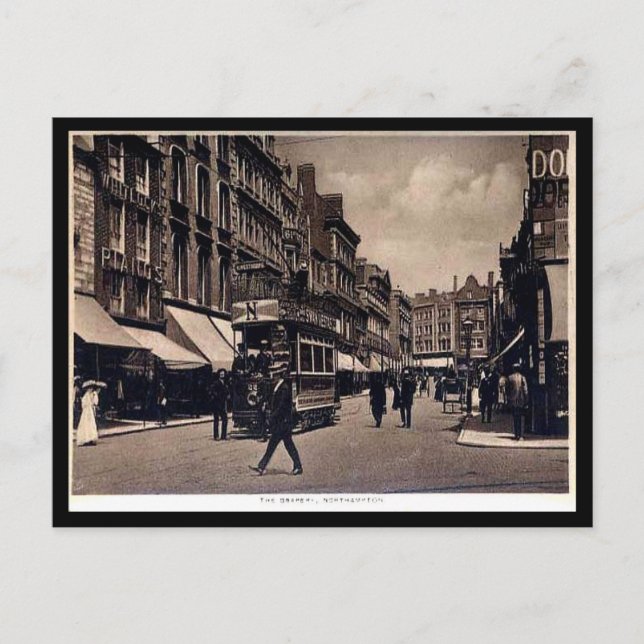 Old Postcard - The Drapery, Northampton (Front)