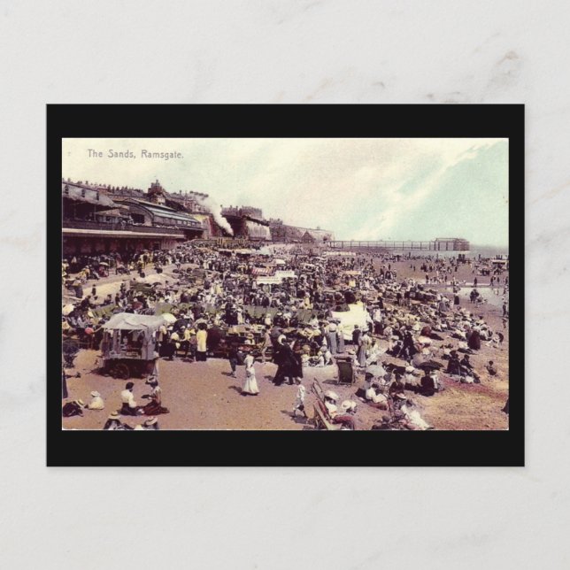 Old Postcard - The Sands, Ramsgate, Kent (Front)