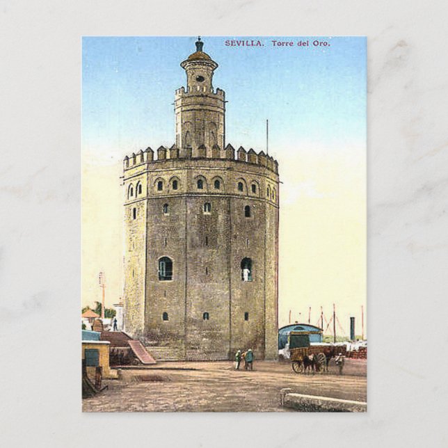 Old Postcard - Torre del Oro, Seville, Spain (Front)
