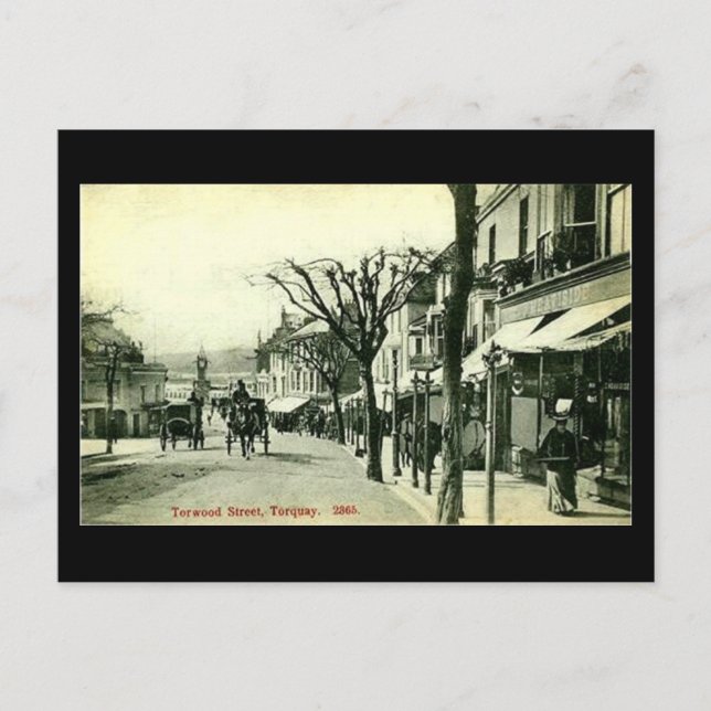 Old Postcard - Torwood St, Torquay (Front)