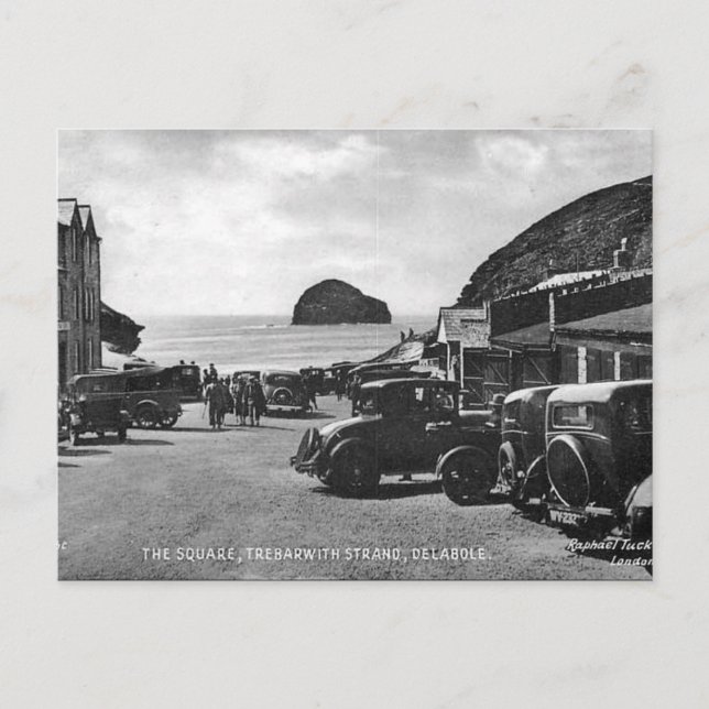 Old Postcard - Trebarwith Strand, Cornwall (Front)
