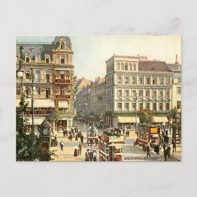 Old Postcard - Unter den Linden, Berlin (Front)