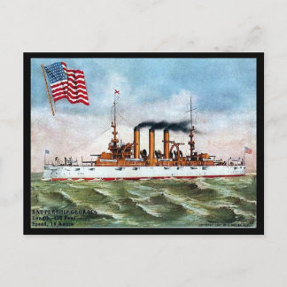 Old Postcard - US Battleship "Georgia"