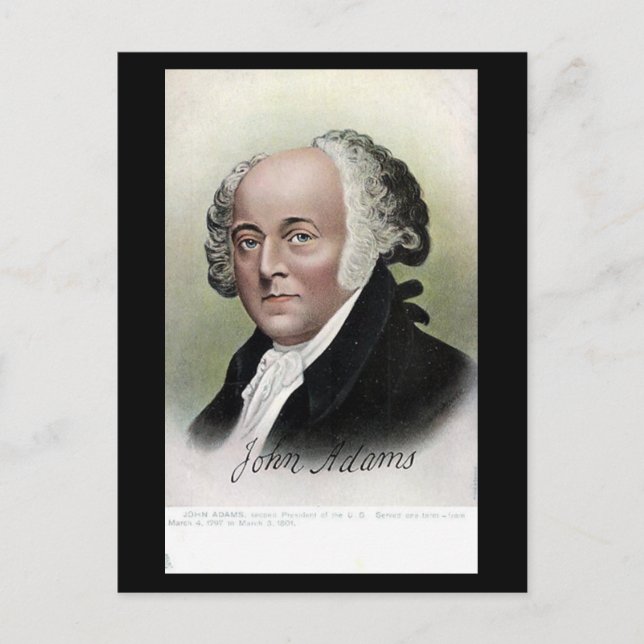 Old Postcard - US President John Adams (Front)