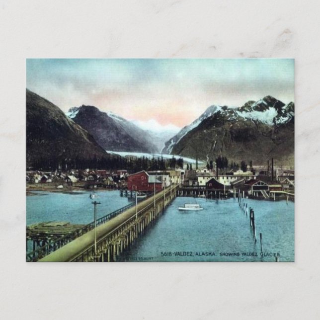 Old Postcard - Valdez, Alaska, USA (Front)
