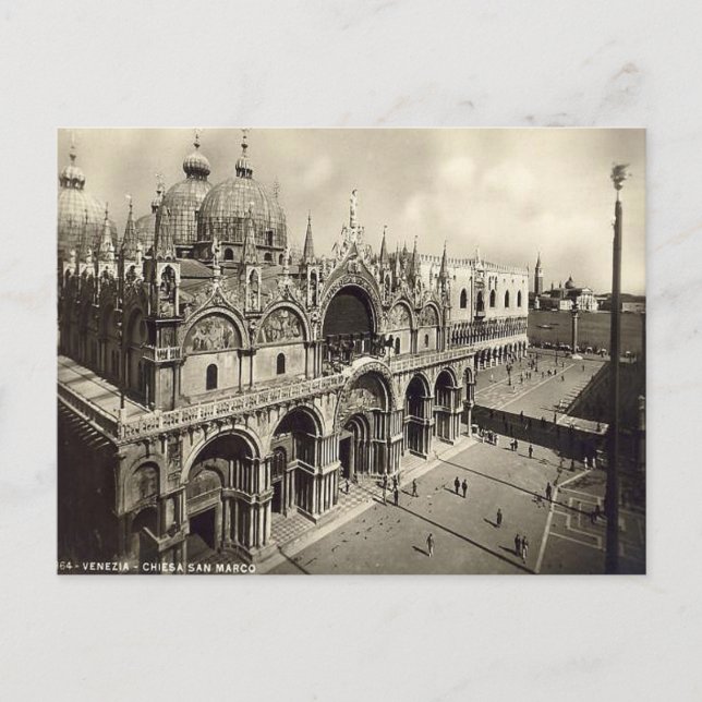 Old Postcard, Venice, Chiesa San Marco Postcard (Front)