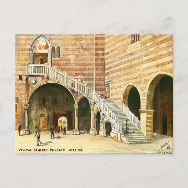 Old Postcard - Verona, Italy (Front)