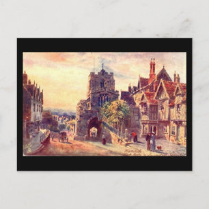 Old Postcard, Warwick, West Gate Postcard