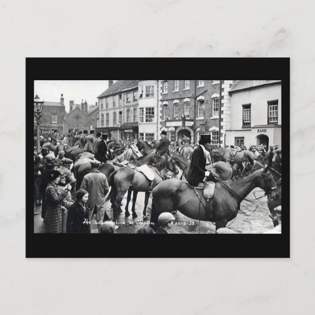 Old Postcard, Warwickshire Hunt at Shipston-on-Sto Postcard (Front)