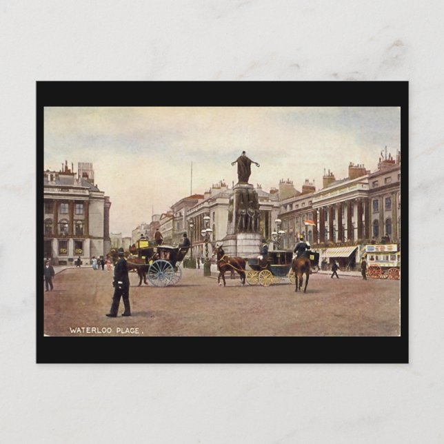 Old Postcard - Waterloo Place, London (Front)