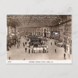 Old Postcard - Waterloo Station, London