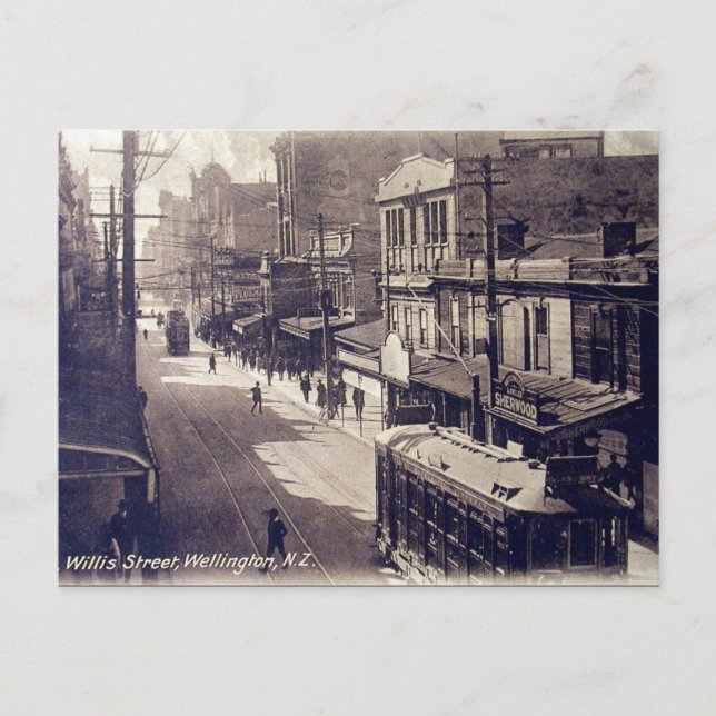 Old Postcard - Wellington, New Zealand (Front)