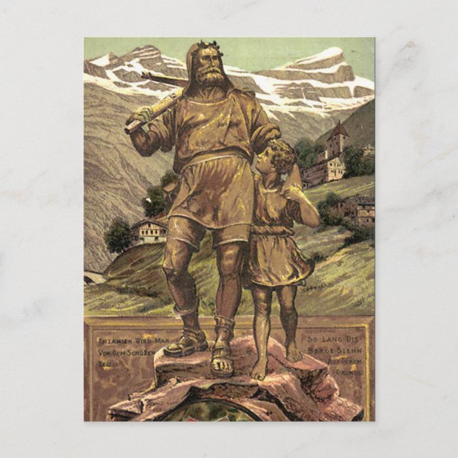 Old Postcard - William Tell Memorial, Altdorf (Front)