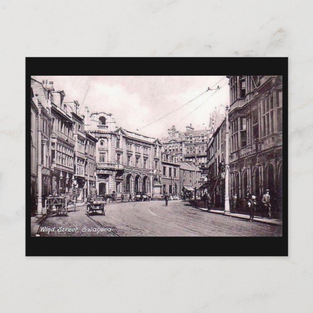 Old Postcard - Wind Street, Swansea (Front)
