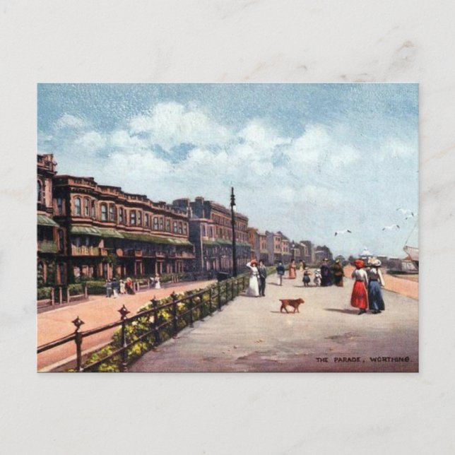 Old Postcard - Worthing, Sussex (Front)