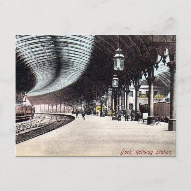 Old Postcard - York Railway Station (Front)
