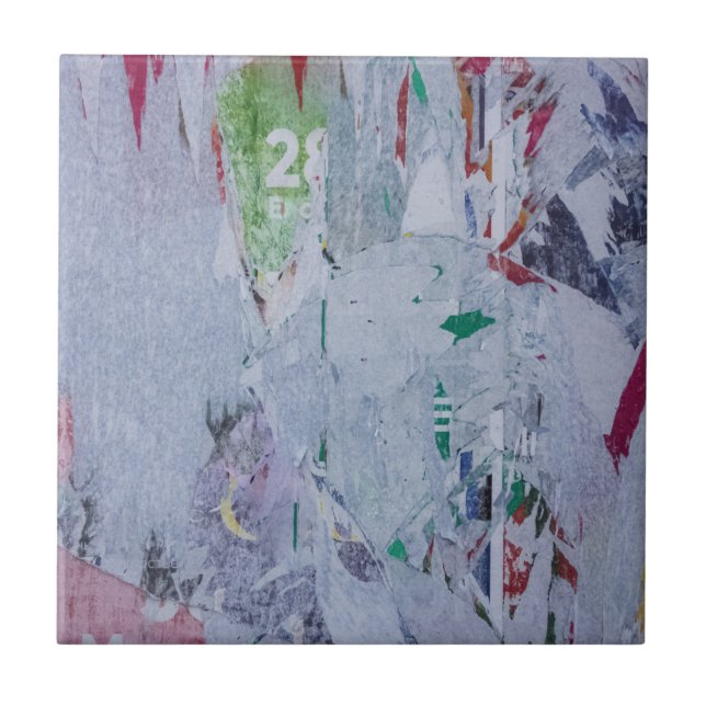 Old posters winter look white green grey red 28 tile (Front)