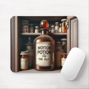 Old Potion Bottle In a Medicine Cabinet Mouse Mat