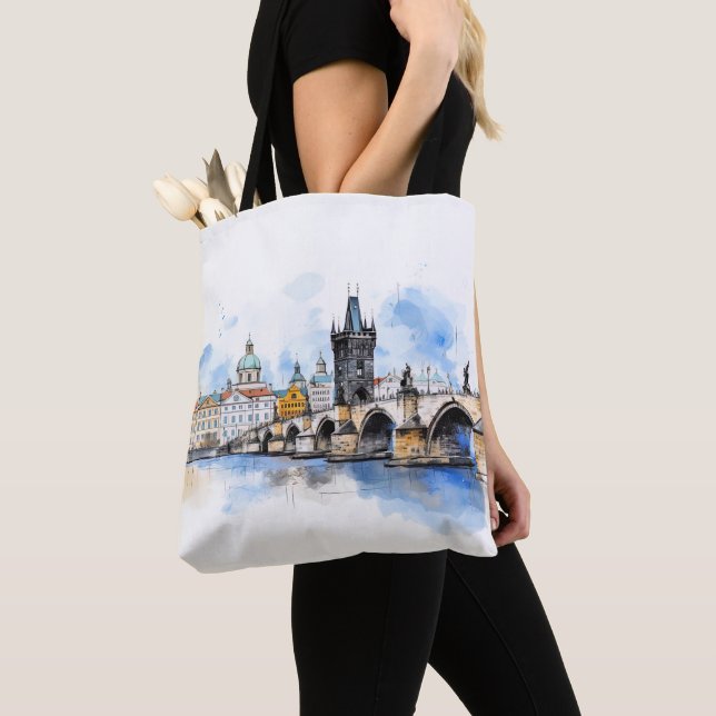Old Prague, Timeless Elegance on the Go Tote Bag (Close Up)