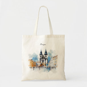 Old Prague, watercolor Tote Bag