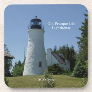 Old Presque Isle Lighthouse 6 plastic coasters