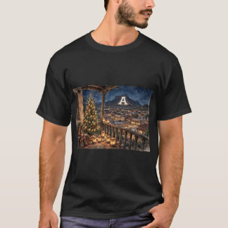 Old Pueblo Christmas Porch View A Mountain T-Shirt