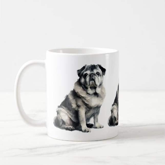 Old Pug Coffee Mug (Left)