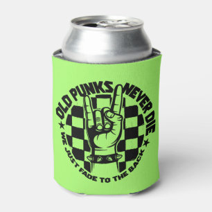 Old PUNKS Never Die Punk Rock Music Legend Custom Can Cooler