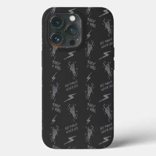 Old Punks Never Die Skeleton Rock On Gothic iPhone 13 Pro Case