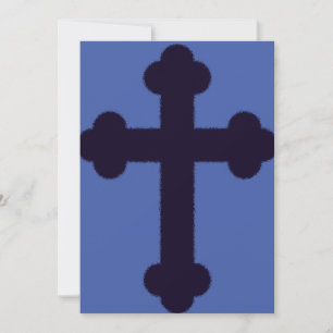 Old purple christian cross save the date