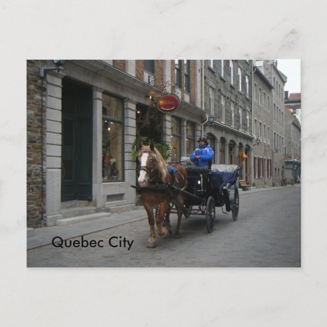 Old Quebec City Carriage Postcard (Front)