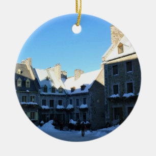 Old Quebec City, Quebec, Canada Ceramic Tree Decoration