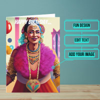 Old Queen of Hearts Funny Gay Birthday